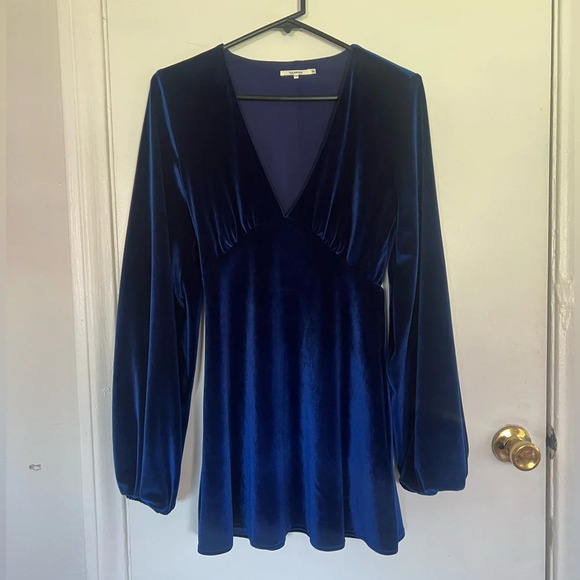Tularosa Blue Velvet Dress | XXS - Picture 5 of 5